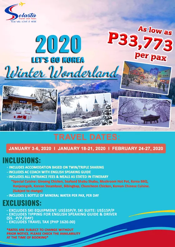 Poster: Korea winter tour, 2020
